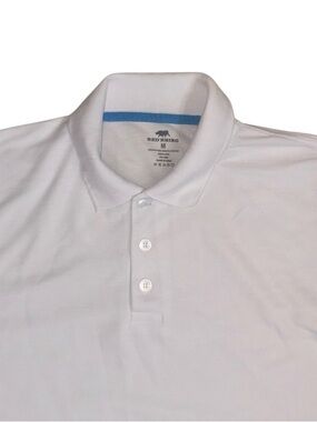 RED RHINO solid white pique polo men’s size medium